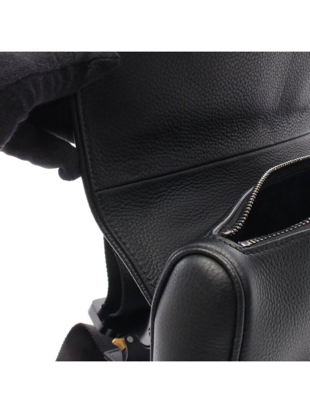 Dior Waist Bag Erl Saddle Black Leather - Picture 5 of 6